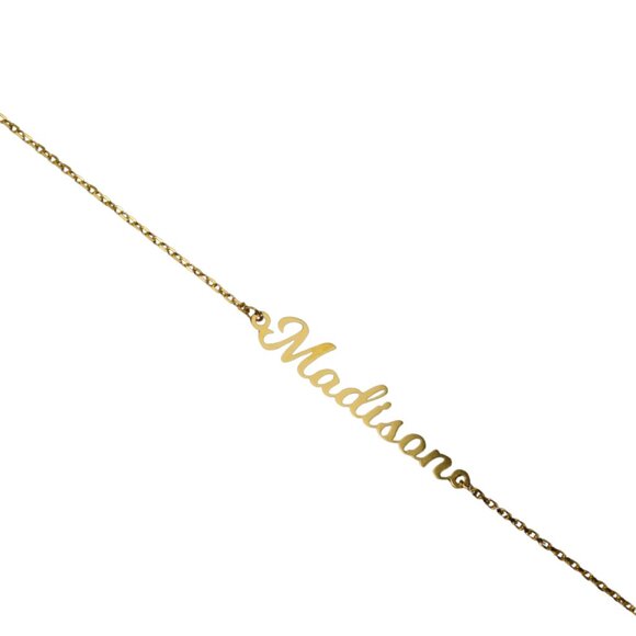 14K Gold Plated Personalized Name Dainty Necklace - Picture 8 of 8